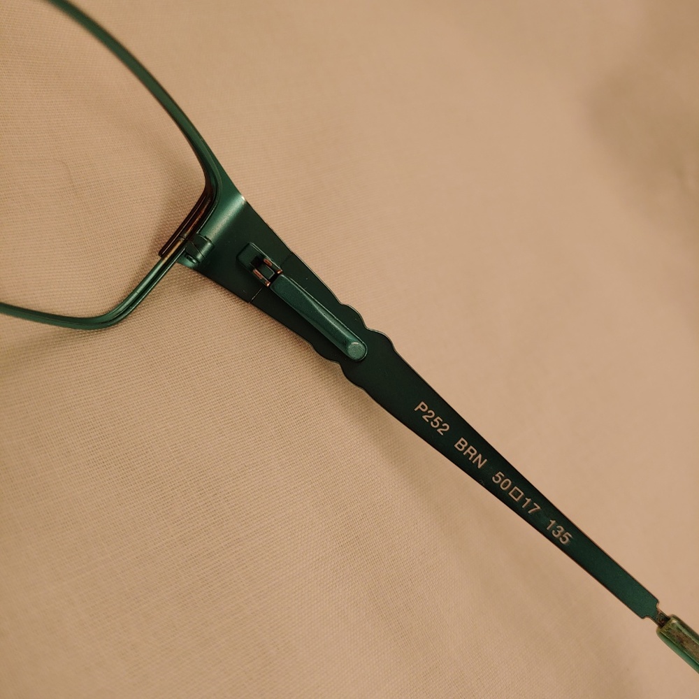 PHOEBE COUTURE Rx Eyeglass Frames Brown Metal Rims - Picture 6 of 8